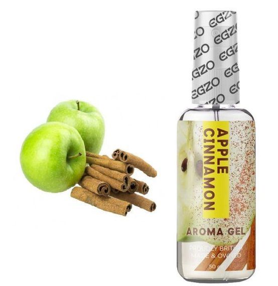 Їстівний гель-лубрикант EGZO AROMA GEL-яблуко з корицею, 50 мл Sex Aura