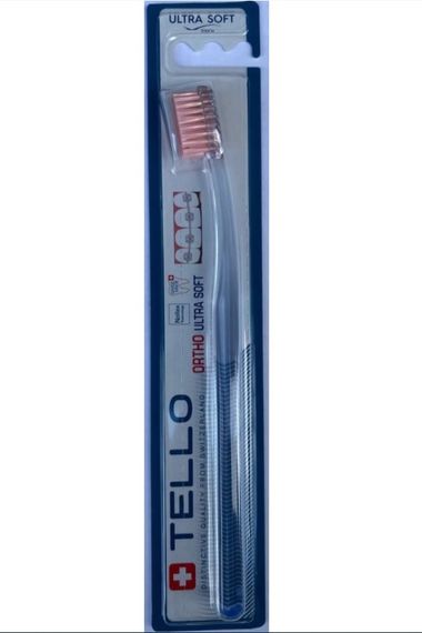 Ортодонтична зубна щітка Tello 4920 Ortho Ultra Soft, d 0.10 mm, рожева