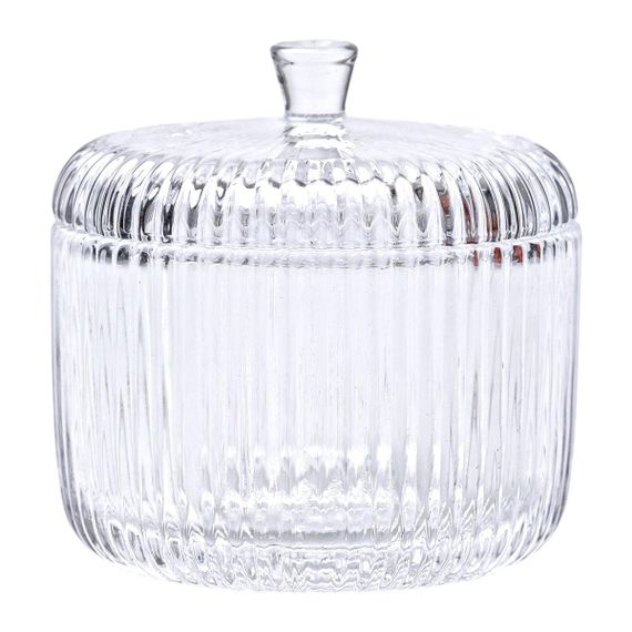 Конфетница с крышкой Ø 9 см ваза конфетница круглая стеклянная HP-4-99