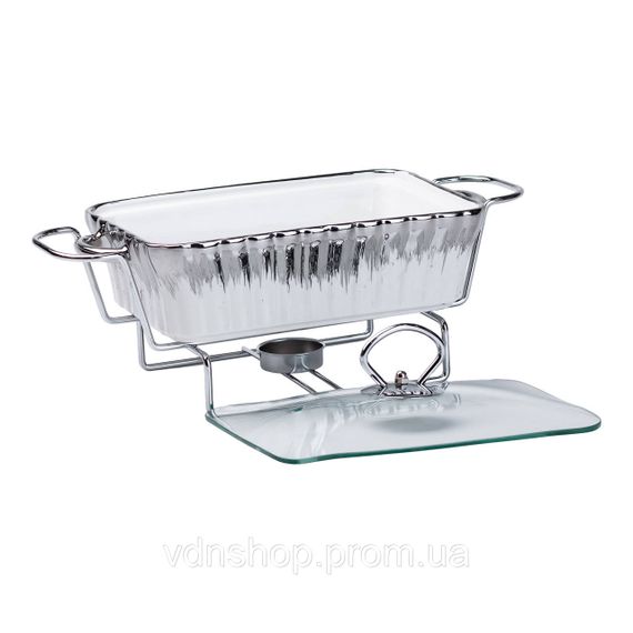 Марміт прямокутний на 1 л порцелянаовий з підігрівом 31×16×11 см HP1019 | Зображення 3