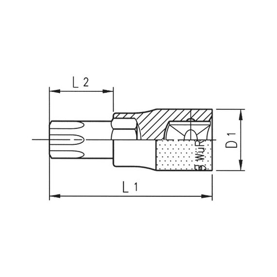 Викрутка головка Wurth 1/2" TORX T45 | Зображення 1