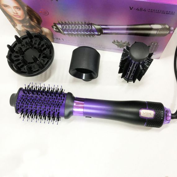 Фен-щітка стайлер VGR V-484 4 в 1. Колір: фіолетовий | Зображення 6