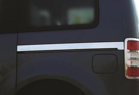 Молдинг під зсувну двері OmsaLine (2 шт., нерж.) для Volkswagen Caddy 2015-2020 рр