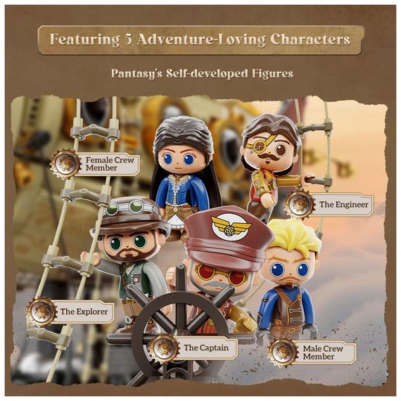 Конструктор Pantasy Original Дирижабль Steampunk (85021) | Зображення 3