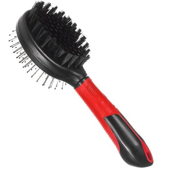 Flamingo Bristle&Pin Brush щетка для собак двустороння, масажна щітка і щетина, 20 см