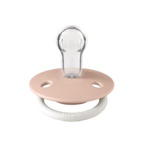 Соска пустушка BIBS De Lux Silicone (кругла) 0-36 міс - Blush нічна