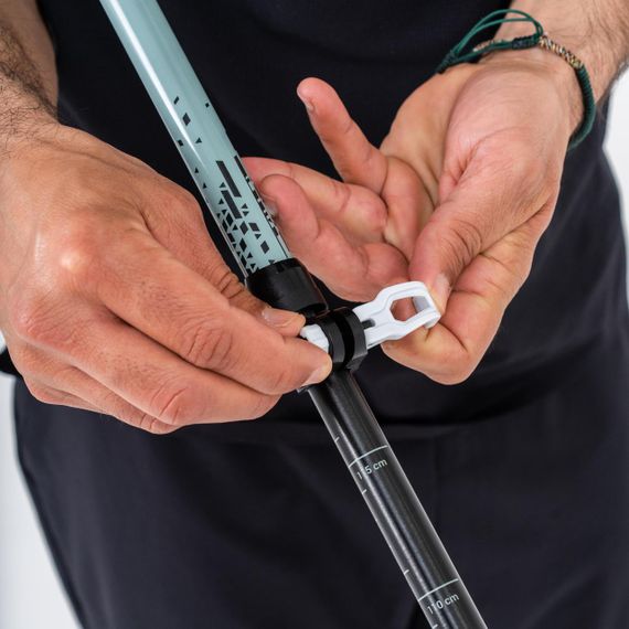 Палиці телескопічні NW P120 для скандинавської ходьби - Чорні/Зелені - Без розміру