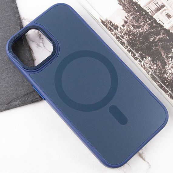 Чохол TPU+Glass Sapphire Midnight Open Camera with MagSafe для Apple iPhone 15 (6.1") | Зображення 4