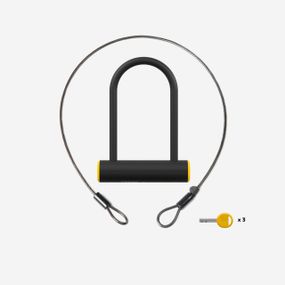 Велозамок D-подібний 900M ART2 + трос - One Size