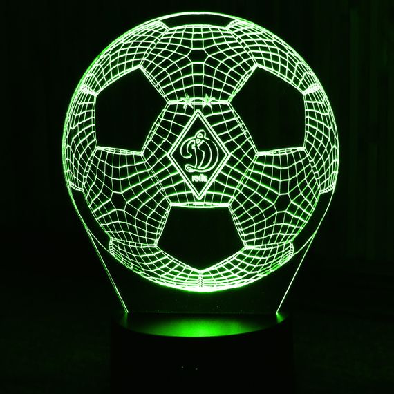Акриловий світильник-нічник м'яч ФК Динамо зелений tty-n000399