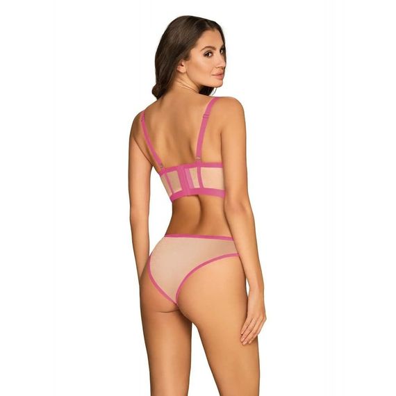 Комплект Obsessive Nudelia top & panties pink S/M Sex Aura | Зображення 1