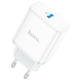 СЗУ 110-240V HOCO C104A, USB-C, PD20W, White, Box