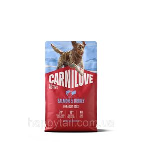 Беззерновой сухой корм Carnilove Active Salmon & Turkey для активных собак лосось и индейка 4 кг