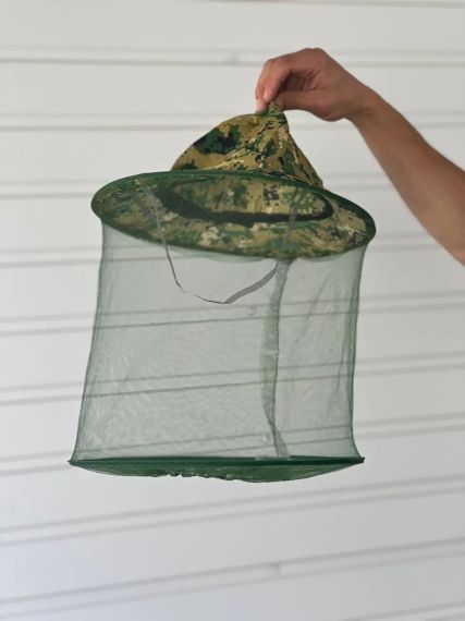 Шляпа антимоскитная камуфляж для охоты рыбалки садоводства / Панама с сеткой для защиты от мошек комаров | Зображення 2