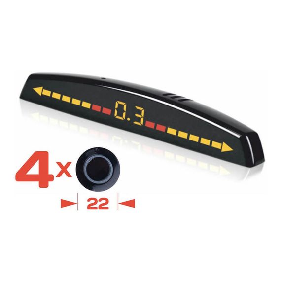 Парковочный радар задний 4 датчика AMS A4221 Black