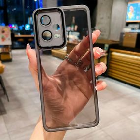М'який силіконовий чохол зі склом на камеру для Xiaomi Redmi Note 12 Pro 5G колір Чорний
