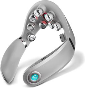 Умный беспроводной аккумуляторный шейный массажер SKG G7 PRO-E с инфракрасным прогревом вибрацией приложением