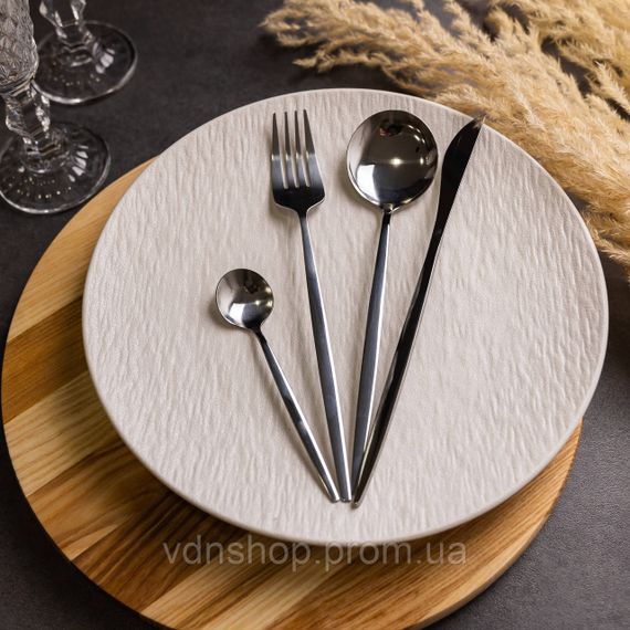 Набор столовых приборов 24 предмета набор ложек вилок и ножей на 6 персон Серебристый HP-20-42 | Зображення 3