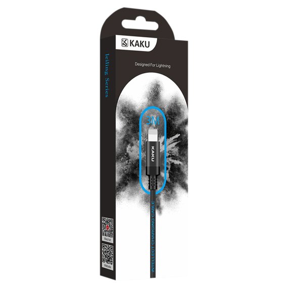 USB кабель Kaku KSC-331 USB - Lightning 3m - Black | Зображення 3
