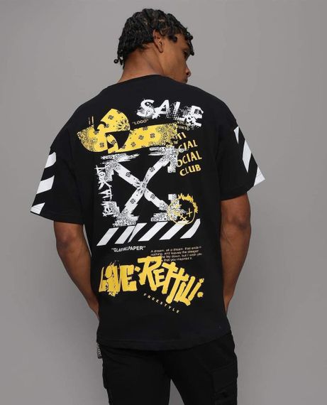 Футболка мужская с принтом повседневная S Черная