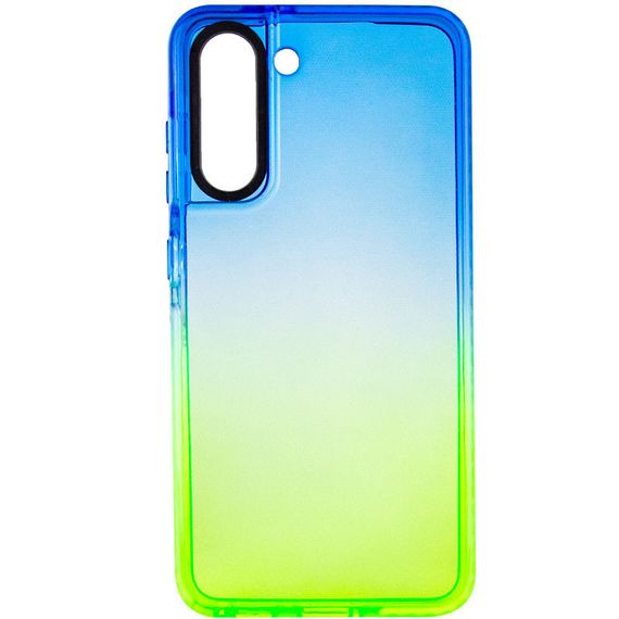 Чохол TPU+PC Sunny Gradient для Samsung Galaxy S21 FE, Синій / Салатовий