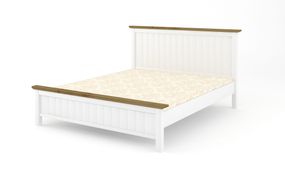 Двуспальная кровать iSmart Вирджиния Белый (RAL9003) + Орех светлый 160х190 см (DDMBG-1616)