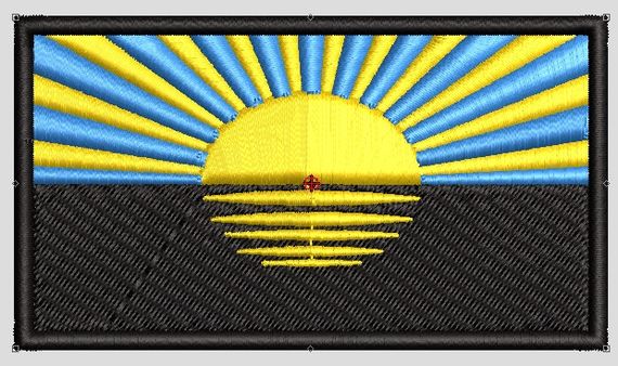 Шеврон Прапорець Донецької області (80х45мм)