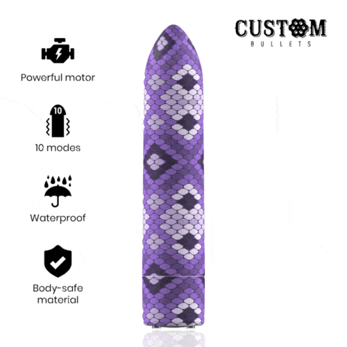 Потужна віброкуля Snake PurpleCustom Bullets (Іспанія) Sex Aura