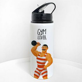 Пляшка для води з трубочкою Gym lover 600 мл (PLV_25A039)
