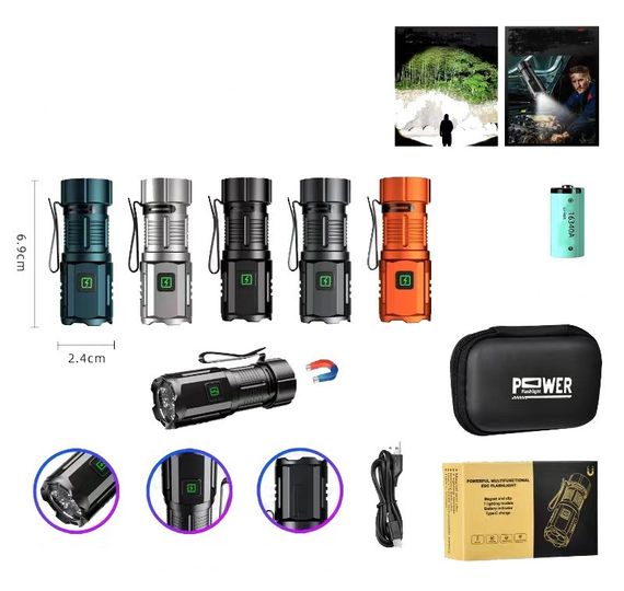 Ліхтар F30-3XPG з індикацією заряду, ЗУ Type-C, чохол, магніт XPRO (47149-30_223) | Зображення 8