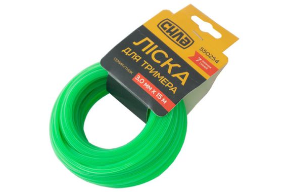 Леска для триммера 3,0мм гептагон (семиугольник) 15м СИЛА | Зображення 1