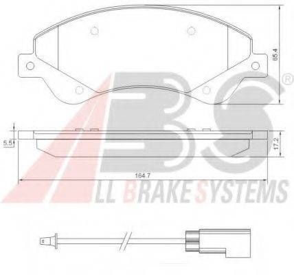Колодка гальм. диск. FORD TRANSIT передн. (вир-во ABS) A.B.S. 37559 на FORD TRANSIT автобус