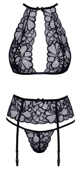 Комплект білизни та ніжного квіткового мережива Bra Set Lace S/M | Зображення 3