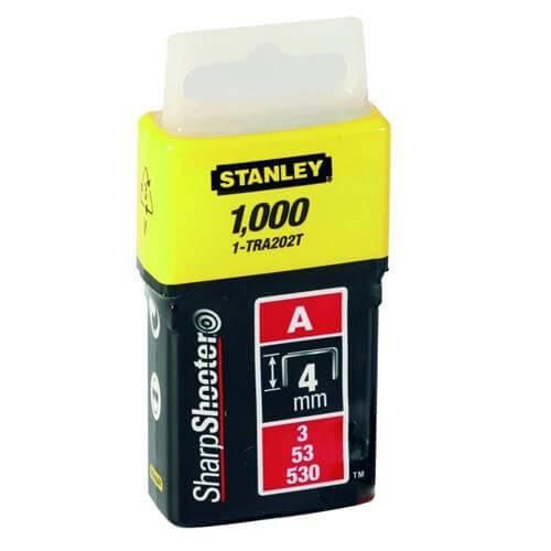 Скобы тип А высотой 4 мм, для степлера ручного Light Duty, в упаковке 1000 шт STANLEY 1-TRA202T | Зображення 1