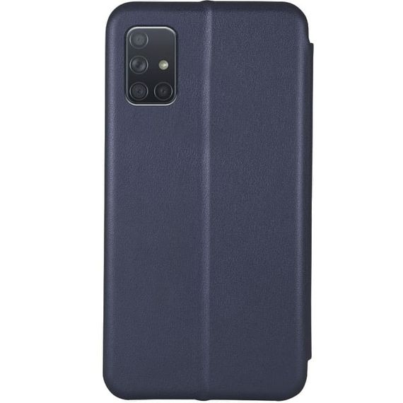 Кожаный чехол-книжка Classy для Samsung Galaxy A51 Темно-синий | Зображення 1