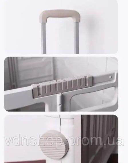 Тележка с ручкой,складная корзина, 8 колёс YN8823 | Зображення 3