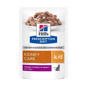 Корм Hill's PD Feline K/D Beef Pouches вологий з яловичиною для котів із захворюваннями нирок 85 гр