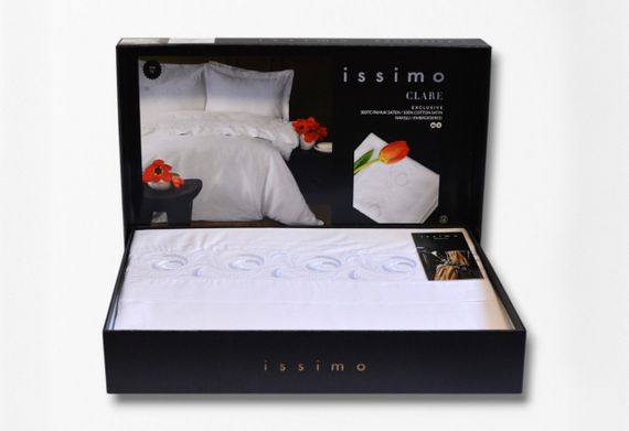 Комплект постільної білизни Issimo  Embroidered Satin 200х220 см Clare | Зображення 4