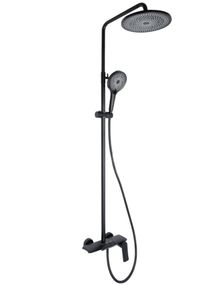 Душова система універсальна Qtap Slavonice Black Matt з виливом QTSLA111BLM45906