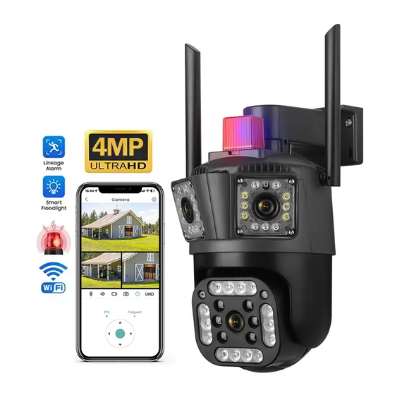 Зовнішня 6MP IP Камера 3 в 1 WiFi Поворотна A3H V380 PRO | Зображення 3