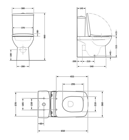 Унітаз підлоговий Qtap Crow Eco Rimless з сидінням Slim Duroplast/ Soft-close/ Quick Release QTCRO27W48750 | Зображення 1