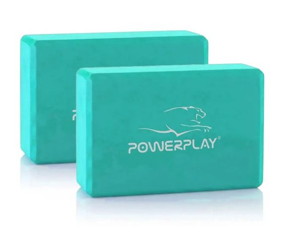 Блоки для йоги PowerPlay 4006 Yoga Brick EVA 2 шт М'ятні (PP_4006_Mint_2in)
