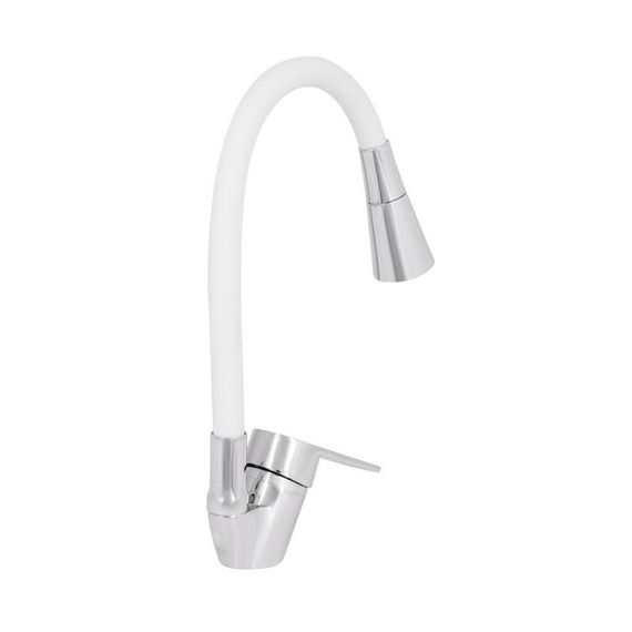 Змішувач для кухні Lidz Tani 008F3 з гнучким виливом (k40) LDTAN008F3WCR37037 Chrome/White | Зображення 3