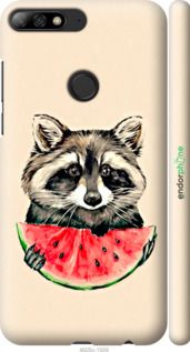 Чохол на Huawei Y7 Prime 2018 Єнотик з кавуном "4605m-1509-2448"