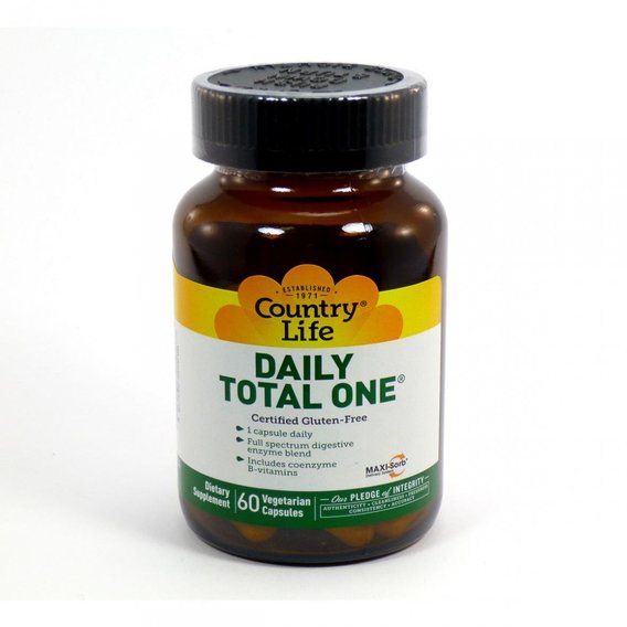 Вітамінно-мінеральний комплекс Country Life Daily Total One 60 Caps