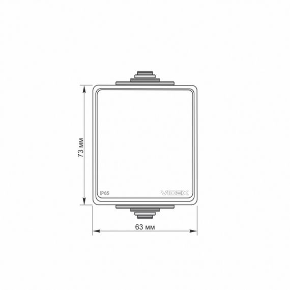 Наружный пыле- влагозащищенный выключатель VIDEX BINERA IP65 VF-BNW11-G | Зображення 3