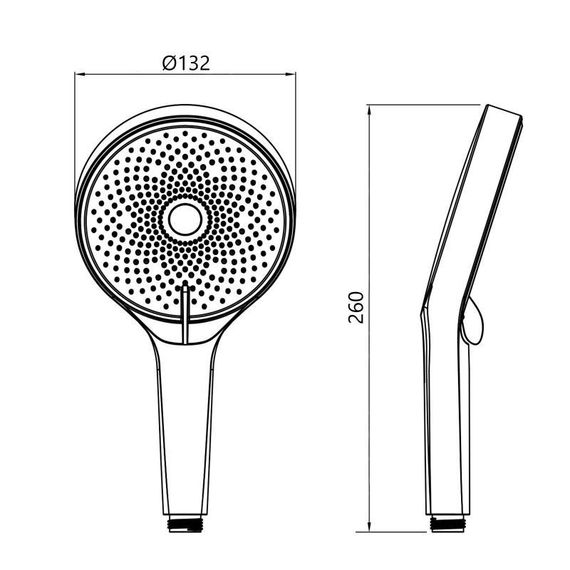 Лійка для ручного душу Qtap Rucni D 130 мм округла QTRUC125CRM45952 Chrome | Зображення 1