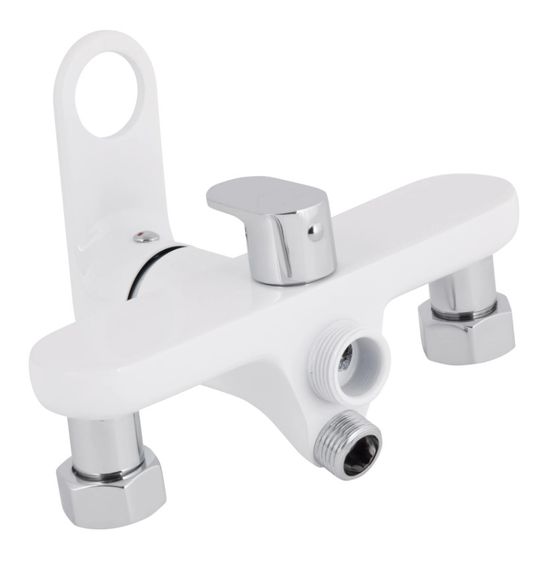 Змішувач для ванни Qtap Jay, Chrome/White (k35) з душовим гарнітуром QTJAY2601CRW45552 | Зображення 3