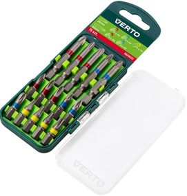 Набор бит VERTO, 15 шт., 25 mm - 3xPH, 3xPZ, 4xTX + 50 mm - 3xPH, 2xPZ (66H602)