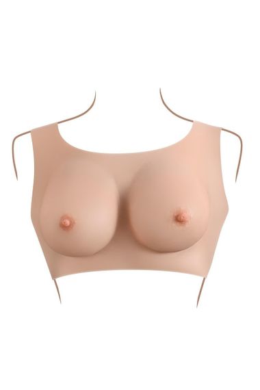 Накладні груди топ Gender X Undergarments Plate C-Cup бежеві, 28 см Sex Aura | Зображення 2